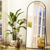 BTMG BEAUTYPEAK 64"x 21" Full Length Mirror Arched Standing Floor Mirror Full Body Mirror, Gold