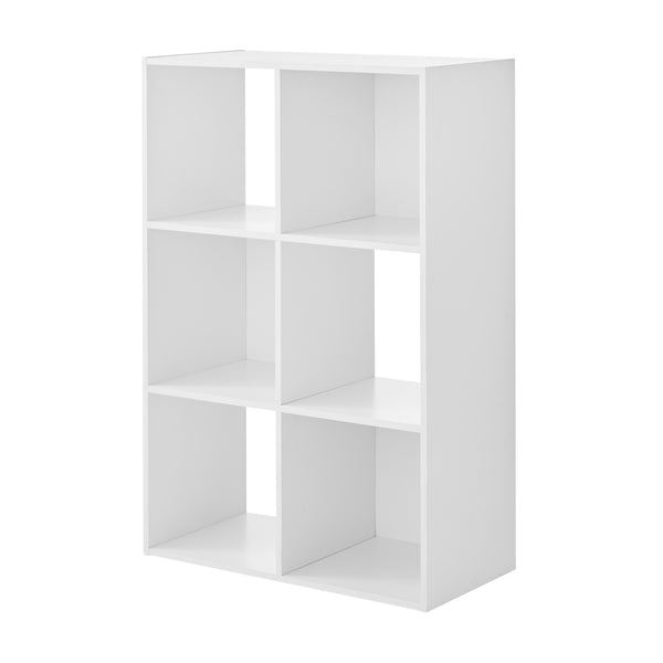 MANSD Mainstays 11" 6-Cube Storage Organizer, White